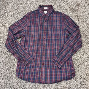 J.Crew Men’s Slim Fit Brushed Twill Plaid Flannel Shirt Size Medium |